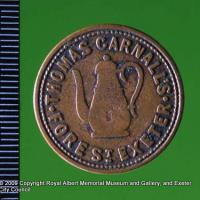 Check for Thomas Carnall's Coffee House (obverse)